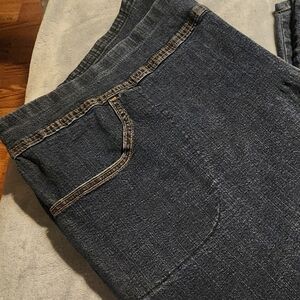 TERRA AND SKY  Plus Size             Dark Blue Straight Leg Jeans